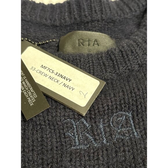 RtA 100% Cashmere Knit Sweater in Navy - Picture 5 of 8